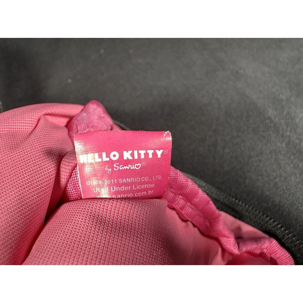 2011 Hello Kitty Black & Pink Vertical Crossbody Messenger Bag - Y2K Scene